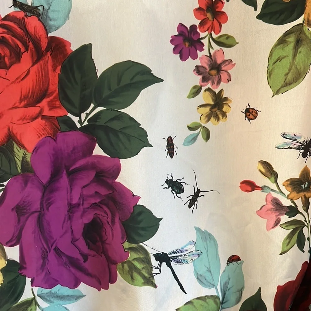 Ted Baker | Colorful Botanical Stripe Floral Cardigan | size Medium - Picture 5 of 5